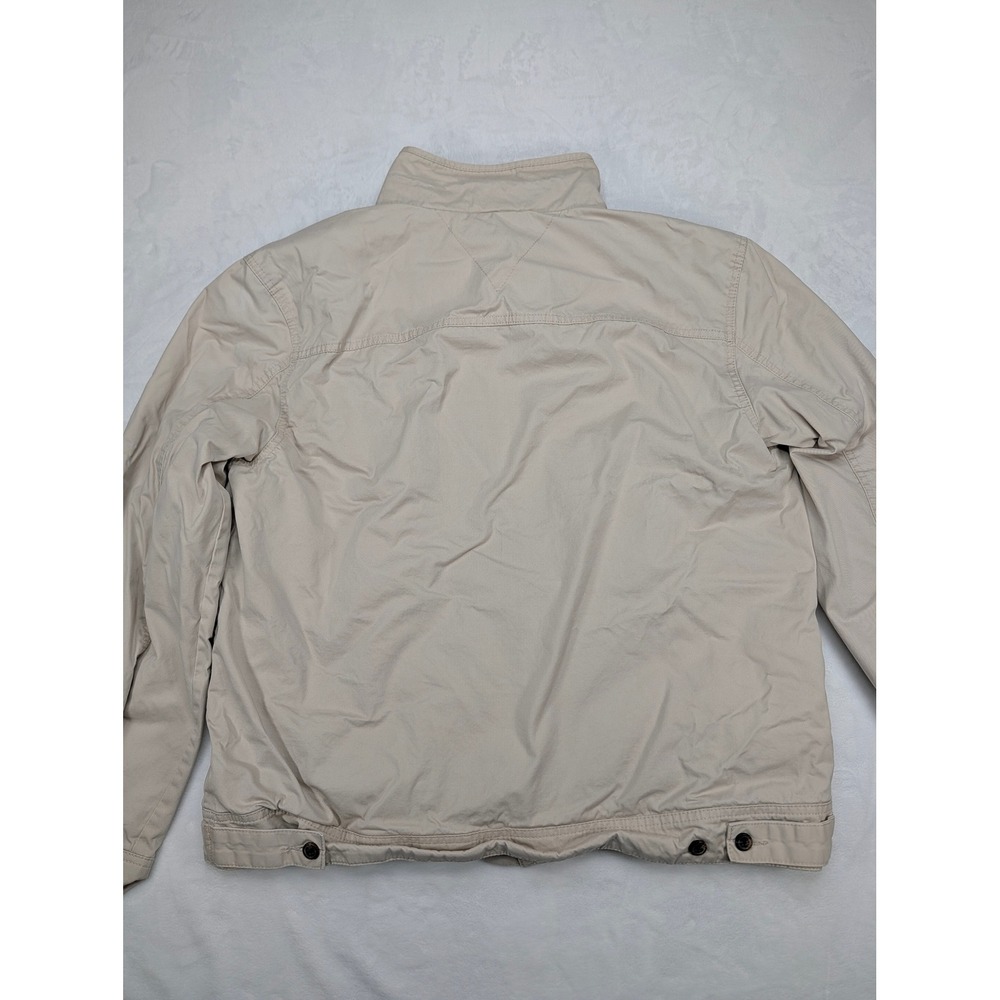 Tommy Hilfiger Men's Beige Harrington Style Jacket XL Plaid Lined Outerwear - Picture 7 of 7